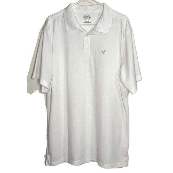 Callaway White Golf Polo Shirt Lightweight Performance Activewear Men Size XXL - Picture 1 of 5